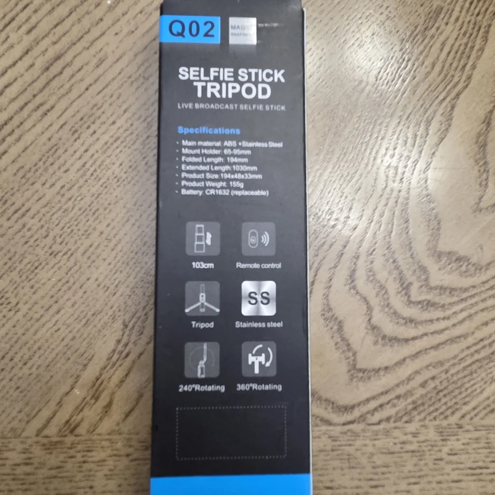 NEW Q02 Black Selfie Stick Tripod